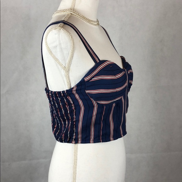 Band Of Gypsies Striped Halter / Crop Top SzM - Picture 4 of 8